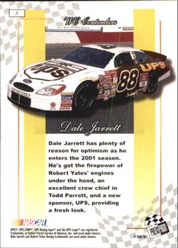 2001 Press Pass Premium #8 Dale Jarrett Back
