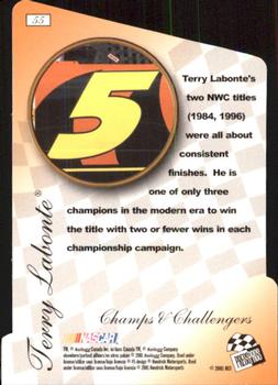 2001 Press Pass Premium #55 Terry Labonte Back