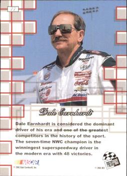 2001 Press Pass Premium #77 Dale Earnhardt Back