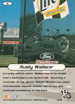 2001 Press Pass Stealth #6 Rusty Wallace Back