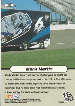 2001 Press Pass Stealth #10 Mark Martin Back