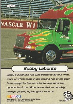 2001 Press Pass Stealth #21 Bobby Labonte Back