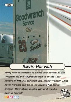 2001 Press Pass Stealth #36 Kevin Harvick Back