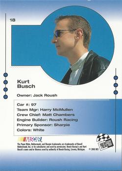 2001 Press Pass Trackside #18 Kurt Busch Back