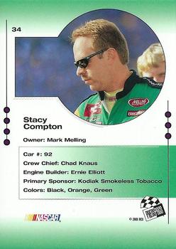 2001 Press Pass Trackside #34 Stacy Compton Back