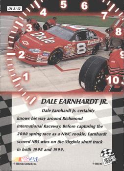 2001 Press Pass Trackside - Dialed-In #DI 8 Dale Earnhardt Jr. Back