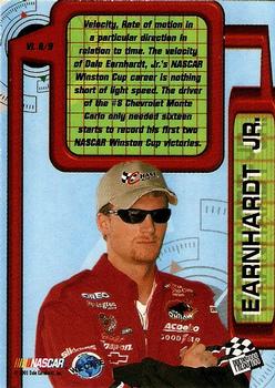 2001 Press Pass - Velocity #VL 8 Dale Earnhardt Jr. Back