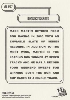2001 Press Pass - Vintage #VN 8 Mark Martin Back