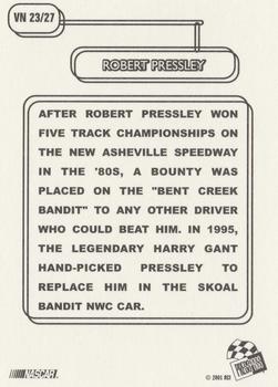 2001 Press Pass - Vintage #VN 23 Robert Pressley Back