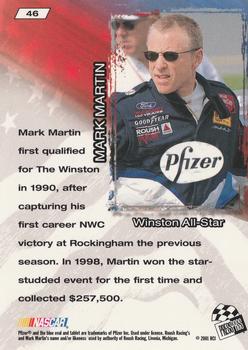 2001 Press Pass VIP #46 Mark Martin Back