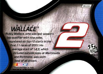 2001 Press Pass VIP - Making The Show #MS 2 Rusty Wallace Back