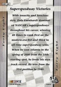 2002 Press Pass - Dale Earnhardt By The Numbers #DE 33 Dale Earnhardt - Forty Eight Back