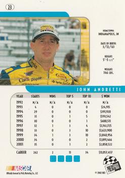 2002 Press Pass Eclipse #23 John Andretti Back