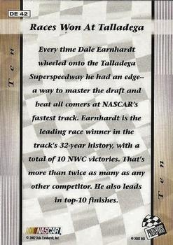2002 Press Pass Eclipse - Dale Earnhardt By The Numbers #DE 42 Dale Earnhardt - Ten Back