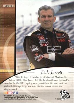2002 Press Pass Premium - In The Zone #IZ 6 Dale Jarrett Back