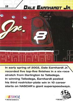 2002 Press Pass Stealth #10 Dale Earnhardt Jr. Back