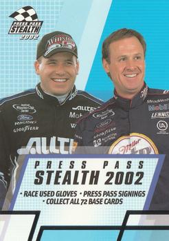 2002 Press Pass Stealth #72 Rusty Wallace / Ryan Newman Front