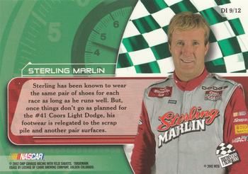 2002 Press Pass Trackside - Dialed-In #DI 9 Sterling Marlin Back