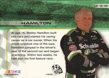 2002 Press Pass Trackside - License to Drive #LD 12 Bobby Hamilton Back