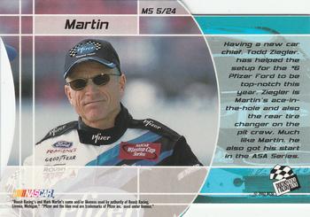 2002 Press Pass VIP - Making The Show #MS 5 Mark Martin Back