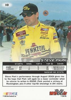 2002 Wheels High Gear #18 Steve Park Back