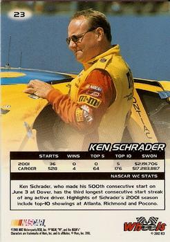 2002 Wheels High Gear #23 Ken Schrader Back