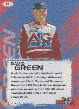 2002 Wheels High Gear #35 David Green Back