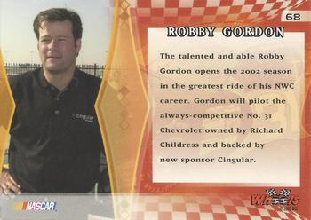 2002 Wheels High Gear #68 Robby Gordon Back