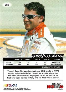 2002 Wheels High Gear #25 Tony Stewart Back
