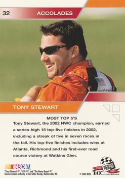 2003 Press Pass Eclipse #32 Tony Stewart Back