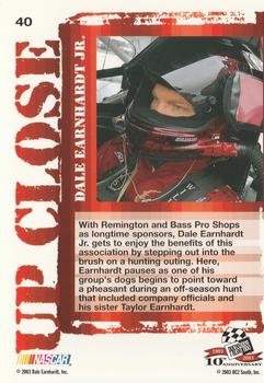 2003 Press Pass Optima #40 Dale Earnhardt Jr. Back