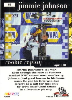 2003 Press Pass #65 Jimmie Johnson Back