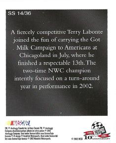 2003 Press Pass - Snapshots #SS 14 Terry Labonte Back