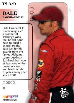 2004 Press Pass - Top Shelf #TS 3 Dale Earnhardt Jr. Back