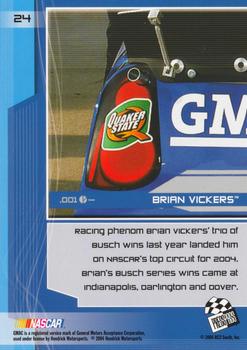 2004 Press Pass Stealth #24 Brian Vickers Back