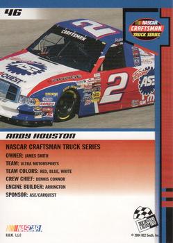 2004 Press Pass Trackside #46 Andy Houston Back