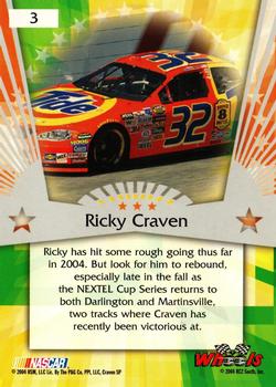 2004 Wheels American Thunder #3 Ricky Craven Back