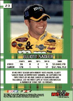 2004 Wheels High Gear #23 Elliott Sadler Back