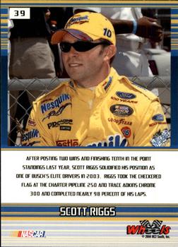 2004 Wheels High Gear #39 Scott Riggs Back