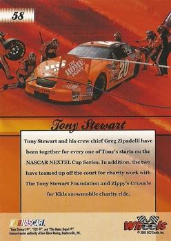 2005 Wheels American Thunder #58 Tony Stewart Back
