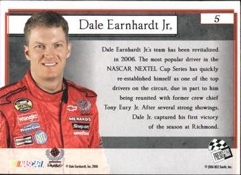 2006 Press Pass VIP #5 Dale Earnhardt Jr. Back