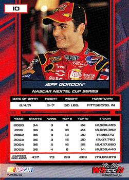 2006 Wheels High Gear #10 Jeff Gordon Back