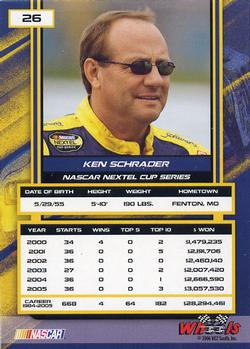 2006 Wheels High Gear #26 Ken Schrader Back