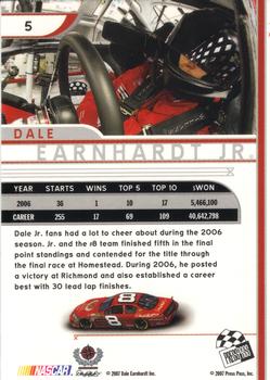 2007 Press Pass Eclipse #5 Dale Earnhardt Jr. Back