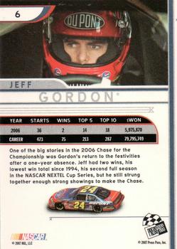 2007 Press Pass Eclipse #6 Jeff Gordon Back