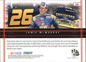 2007 Press Pass VIP #54 Jamie McMurray's Car Back