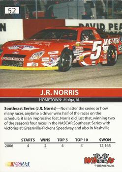 2007 Wheels High Gear #52 J.R. Norris Back
