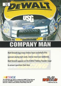 2007 Wheels High Gear #70 Matt Kenseth Back