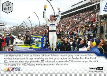2009 Press Pass VIP - After Party #AP 6 Jimmie Johnson Back
