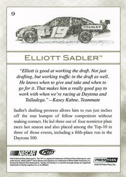 2010 Press Pass Eclipse - Gold #9 Elliott Sadler Back